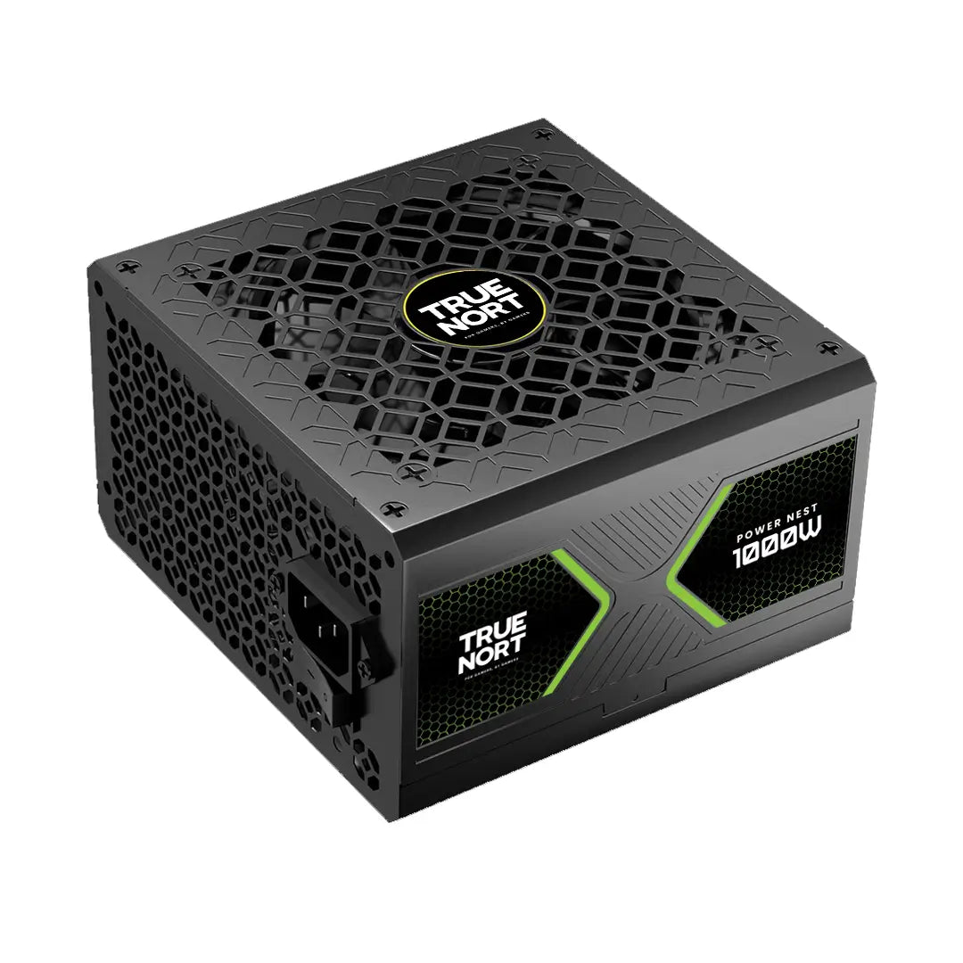TrueNort 1000W PSU 80 Plus Gold Certified Full Modular Power Supply ATX 3.1, PCIe 5.1, Efficient and Silent Performance Gaming Power Supply Compact 150mm Size, Black
