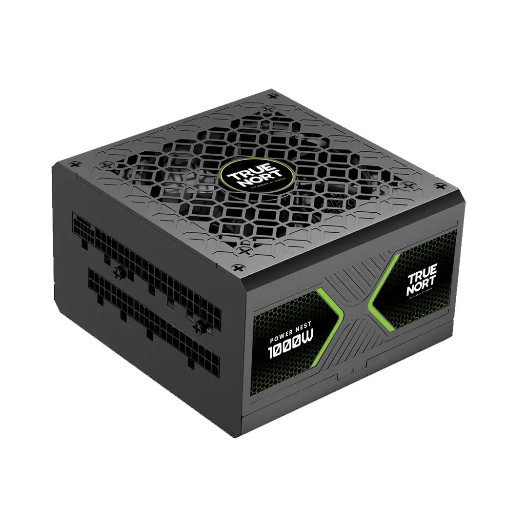 TrueNort 1000W PSU 80 Plus Gold Certified Full Modular Power Supply ATX 3.1, PCIe 5.1, Efficient and Silent Performance Gaming Power Supply Compact 150mm Size, Black