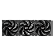 DarkFlash X360 Liquid CPU Cooler, 360mm AIO, Black, Hydraulic Bearing Fans, Intel & AMD Socket Compatible