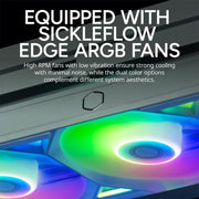Atoms II LCD ARGB Liquid Cooler Sickleflow edge argb fans Dubai, Abu Dhabi, Sharjah, Ajman, all cross UAE