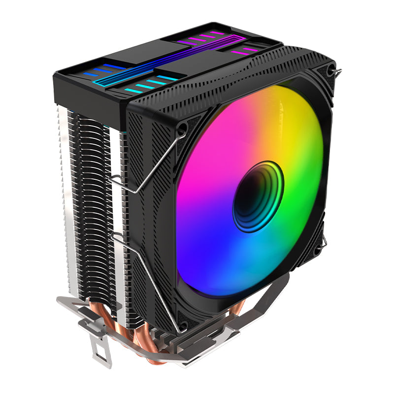 True Nort T90W Pro 90mm Single Tower CPU Air Cooler 4-Copper Heat Pipe Fan Heatsink with RGB LED for Intel AMD 12V Rated for Computer Use | T90-Pro