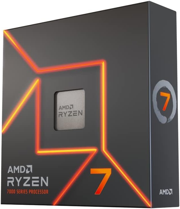 AMD Ryzen 7 7700X Desktop Processor Box, 5.3GHz (Max Boost Clock) & 3.8GHz (Base Clock), 8-Core, AM5, 16 Threads, TSMC 5nm FinFET