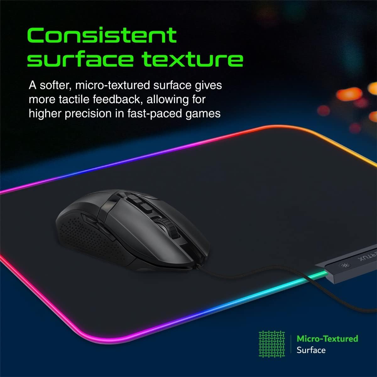 Vertu 4 In 1 Gaming Starter Kit, Rainbow Backlit Wired Gaming Keyboard & Mouse Combo, RGB Foldable Gaming Mouse Pad, Pro Gaming Over Ear Headset | Vertux kit