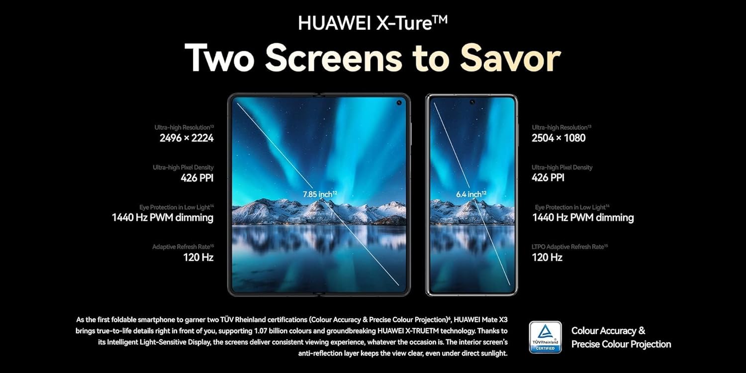 HUAWEI Mate X3 Foldable SmartPhone, 120 Hz 7.85