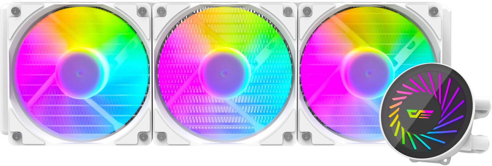 DarkFlash RADIANT DC-360 RGB Liquid CPU Cooler, 360mm Radiator, 120mm RGB Fan, 800~2000 rpm Fan Speed, 84.2CFM Airflow, Supports ARGB Light Sync, Support Intel & AMD Sockets, | DCS-360-RGB