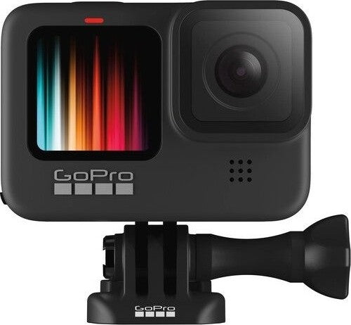 GoPro HERO 9 Waterproof Action Camera With Front LCD and Touch Rear Screens, 5K Ultra HD Video, 20MP Photos, 1080p Live Streaming, Webcam, Stabilization - Black
