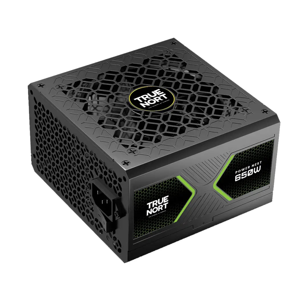TrueNort 650W PSU 80 Plus Bronze Certified ATX Power Supply 12V with Japanese Capacitors Reliable, Efficient and Silent Performance Gaming Power Supply Compact 150mm Size, Black