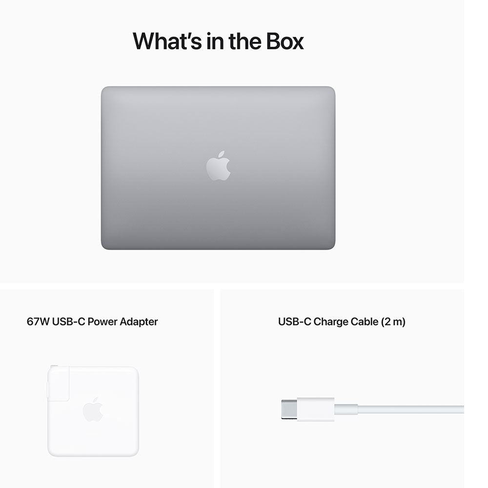 Apple MacBook Pro 2022 MNEH3LL/A, M2 Chip with 8-Core CPU, 10-Core GPU, 8GB RAM, 256GB SSD, 16-core Neural Engine, 13-inch Retina display, Space Grey