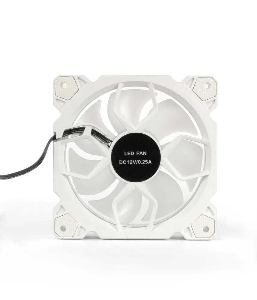 TrueNort Pc Case Fan 120mm RGB 6Pin 12V 3W White, Single Fan | BJ-120-01