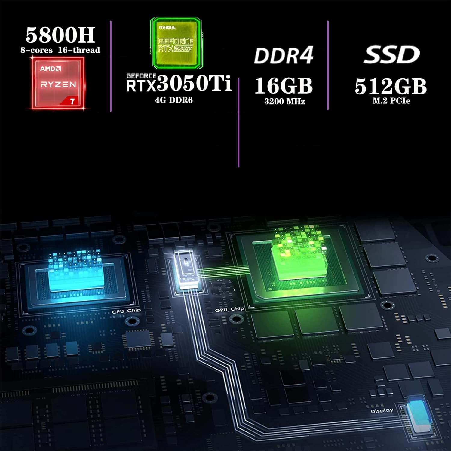 HP Victus 15.6 AMD Ryzen 7 5800H 3.2GHZ 16GB RAM 512GB PCIe NVMe SSD 15.6” FHD 144Hz Display NVIDIA GeForce RTX 3050Ti Windows 11 Mica Silver.