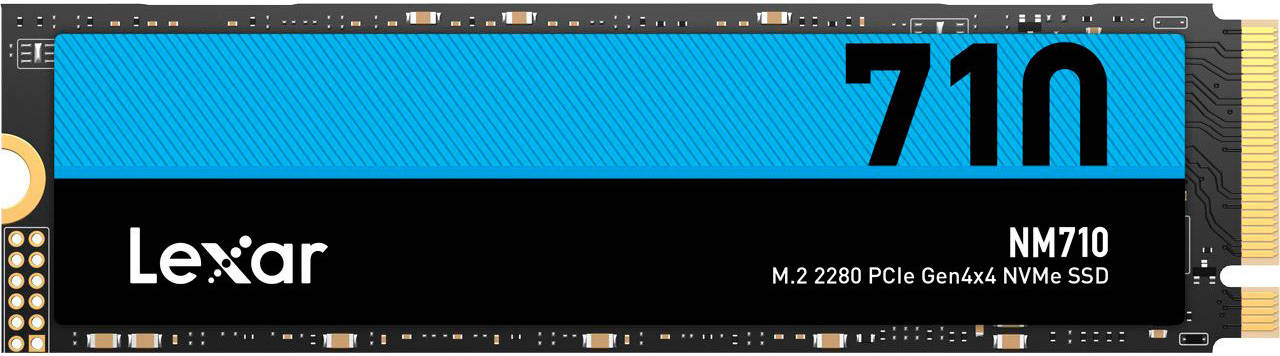 Lexar NM710 2TB SSD, M.2  PCIe  NVMe Internal SSD, Up to 4850MB/s Read & 4500MB/s Write Speeds, 300TBW Endurance, 1500G Shock-Resistant, Black