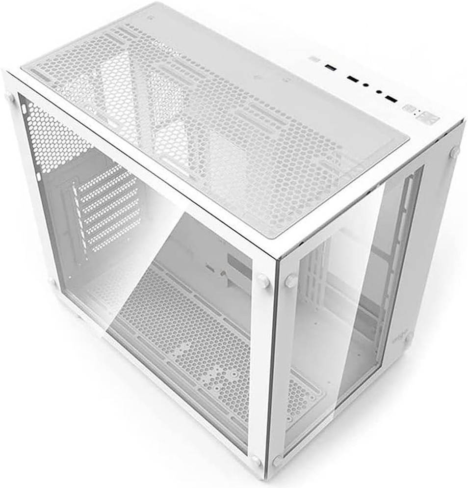 DarkFlash C285 ATX Mid Tower PC Case, 0.6mm SPCC Steel Thickness, 6x DM12F Fans, 7 Expansion Slots, Up To 360mm Radiator Support, Fan Support 120 / 140mm, Tempered Glass Side Panel, White