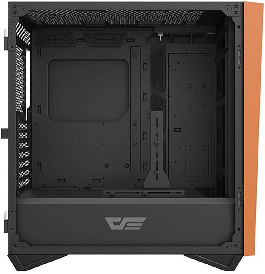 Darkflash DLZ31 Mesh ATX PC Case, Meshed Front Panel, Tempered Glass Side Panel, Preinstalled GPU Stand, Supports up to 7x 120mm Fans & 360mm Radiator, USB Type-C Port, Cable Mgt, Black DLZ31 (Fans Not Included )