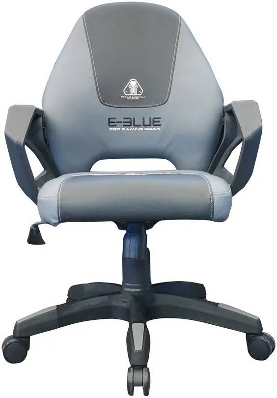 E-BLUE Multi Function Chair, High Grade PU With Good Wear Resistance, High Density Sponge, Waterproof & Easy to Clean, Five Anti Friction Wheel Scrolls, Suitable for Office, Gaming, Grey | EEC418GY