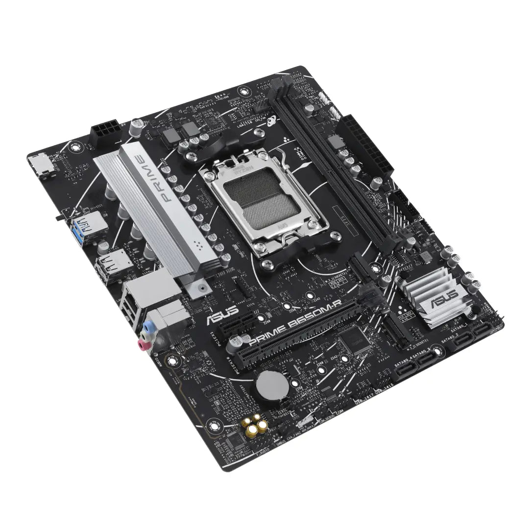 ASUS Prime B650M-R AMD Socket AM5 Gaming Motherboard, DDR5, PCIe 4.0 Support, Black | 90MB1H30-M0EAY0