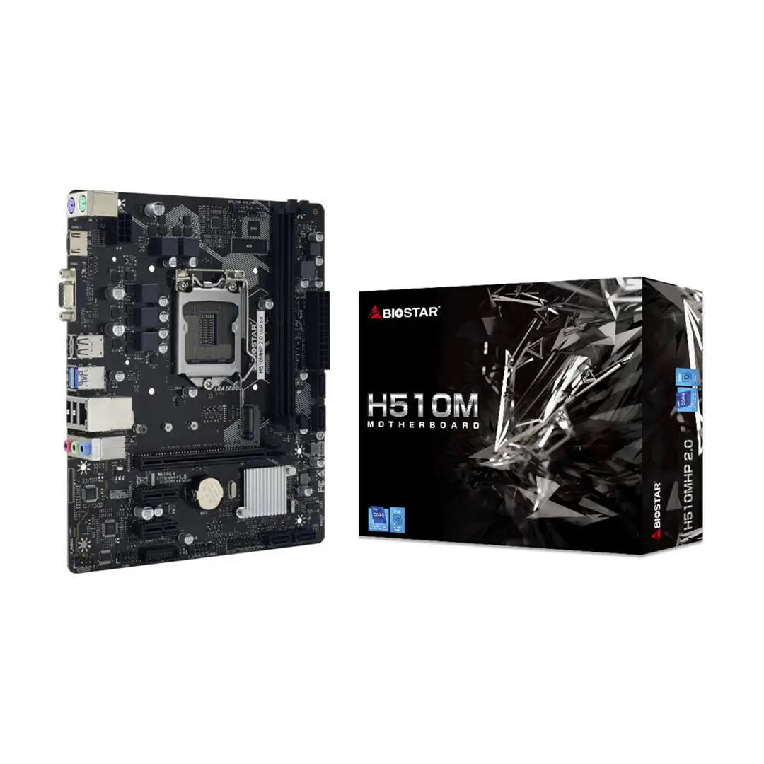 Biostar H510MHP 2.0 Ver. 6.0 LGA 1200 Micro-ATX Intel Motherboard, Intel H510 Chipset