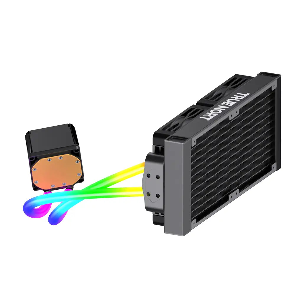 TrueNort 240I RGB AIO Liquid CPU Cooler, 240mm Radiator with Multi Layer Light Effect Display, Dual Pre-Installed RGB Fans, Hydraulic Bearings Type, Intel/AMD Support | TN-240I
