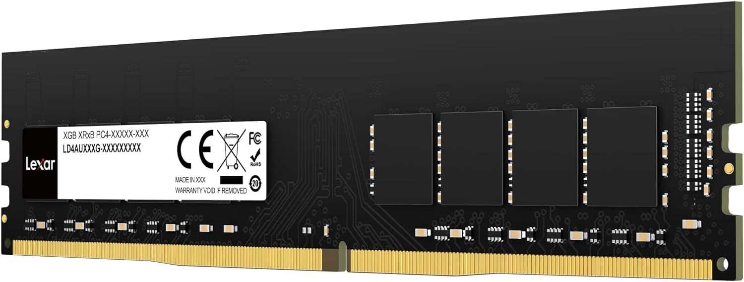 Lexar UDIMM DDR4 RAM 8GB 3200 MHz, 288-Pin U-DIMM Desktop Memory, High Performance Computer Memory, RAM Module Upgrade