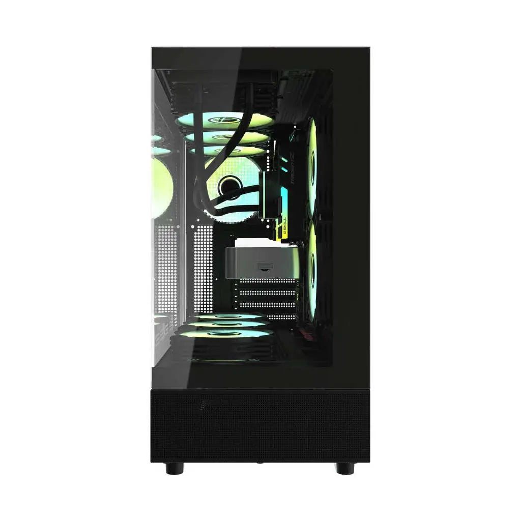 DarkFlash DPX90 ATX Gaming PC Case – 3 ARGB Fans, USB-C, Tempered Glass, Black in Dubai, UAE