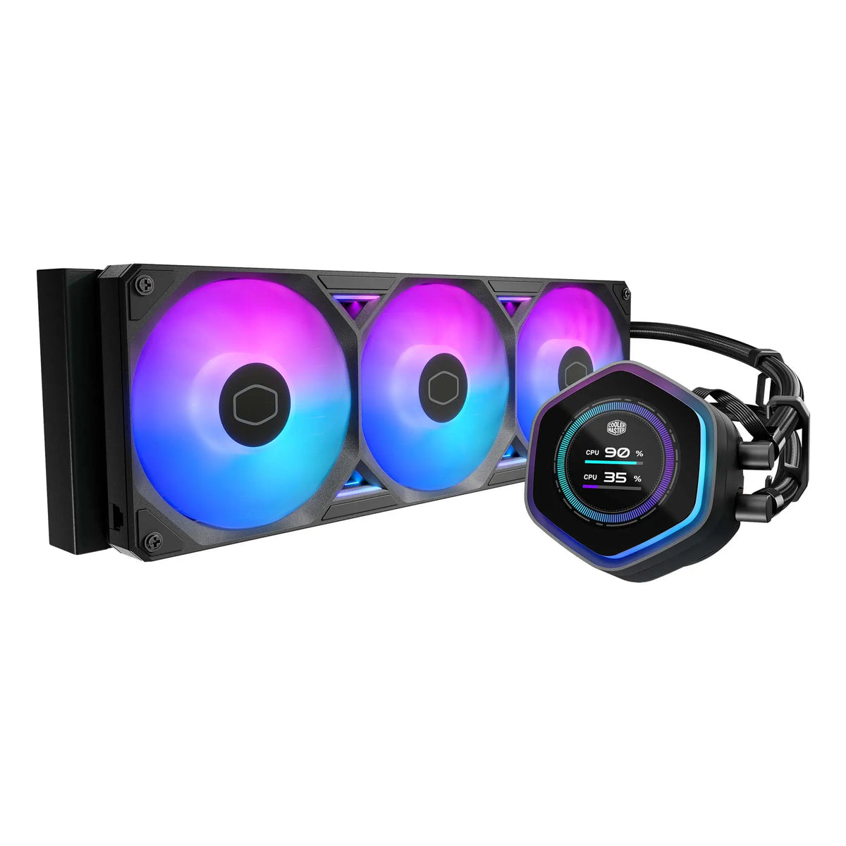 Cooler Master MasterLiquid Atoms II LCD ARGB Liquid Cooler in uae, Dubai, Abu Dhabi, Sharjah, Ajman, all cross UAE