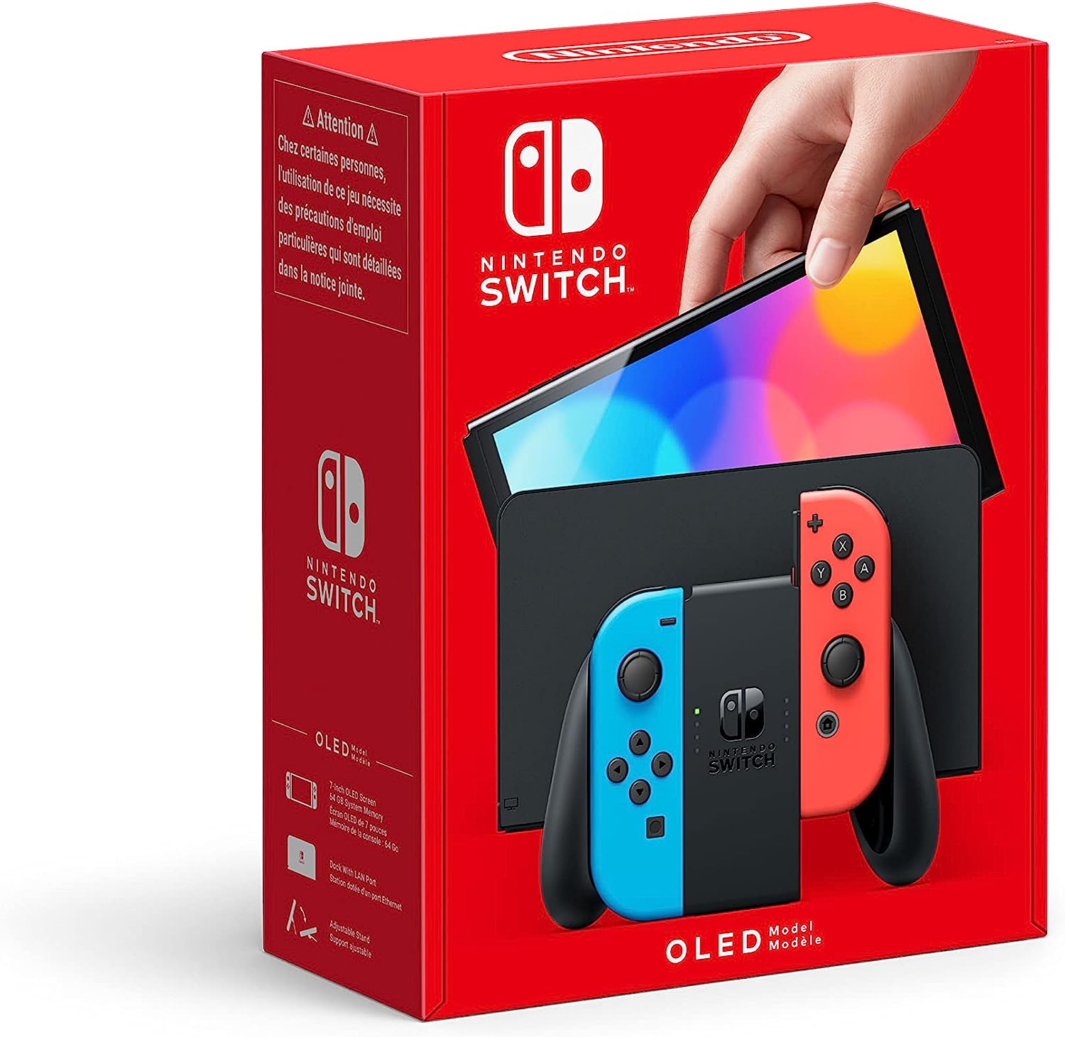 Nintendo Switch OLED Display Handheld Gaming Console with Controllers and Dock - 7