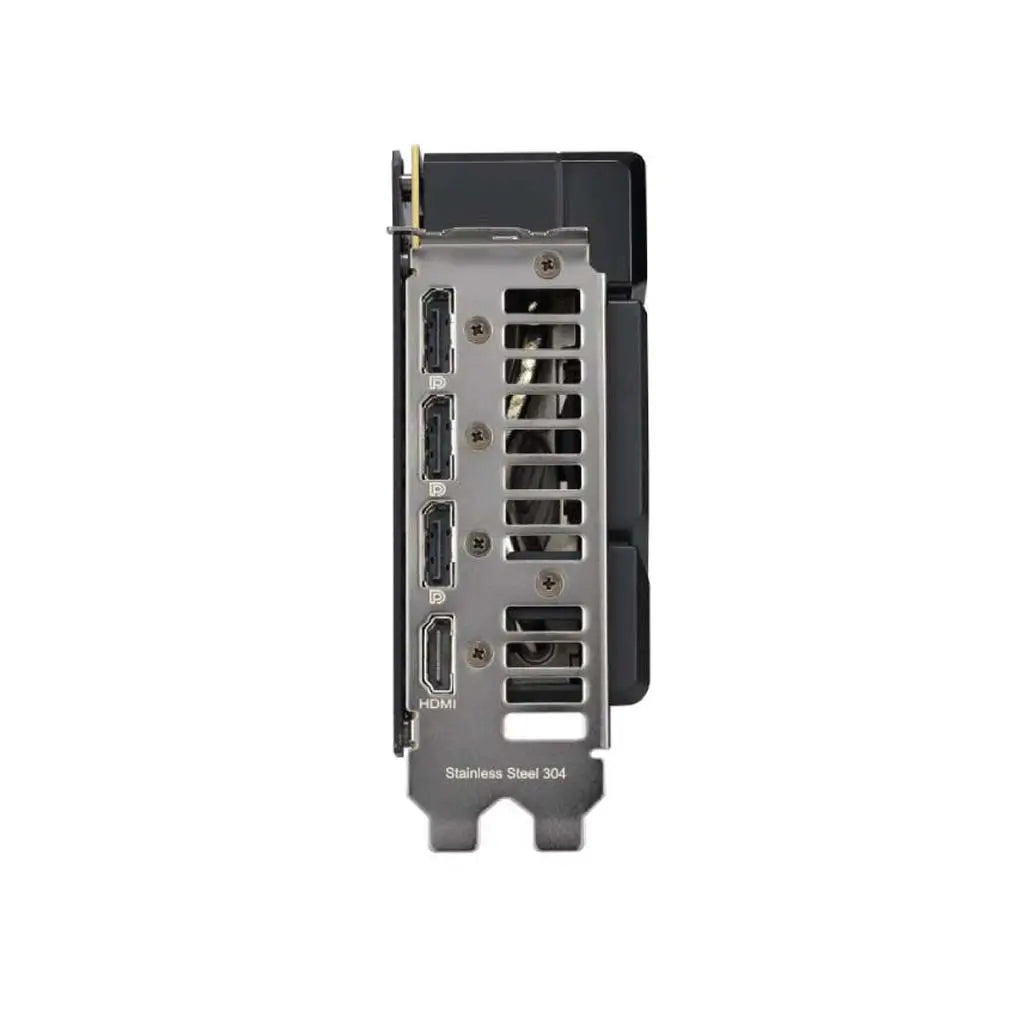 HDMI 2.1 and DisplayPort 1.4a ports on the ASUS Dual GeForce RTX 5070 OC Edition graphics card. Available for delivery across the UAE.