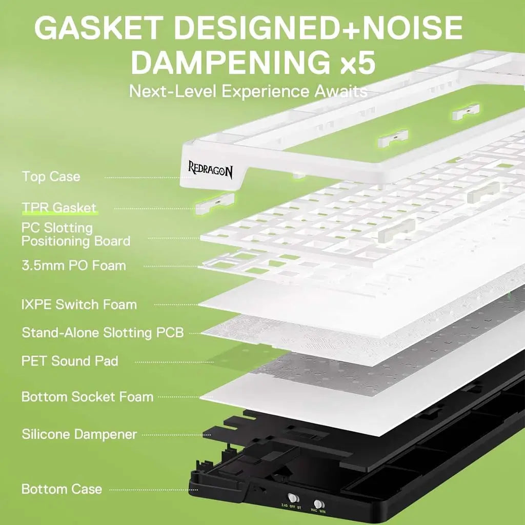 Wireless mechanical keyboard K686WBG-RGB-MAX dual-mode RGB backlit design