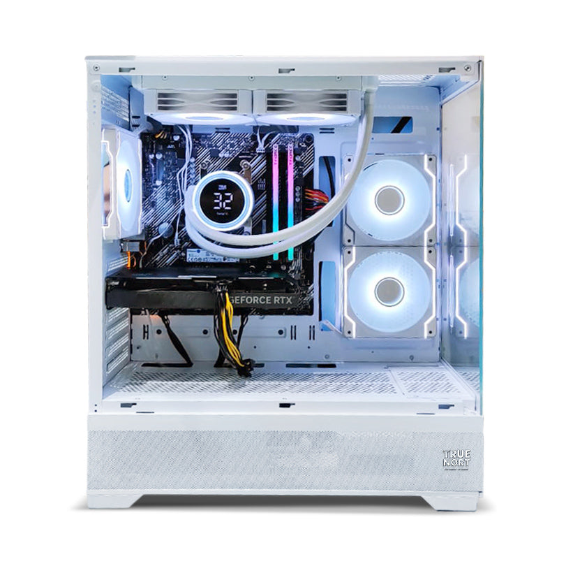 Blizzard Gaming PC, Intel Core i5-12400F, RX 580 8GB Graphics, 16GB RAM, 1TB SSD, 240mm Liquid Cooler, Windows 11 Pro, White Case