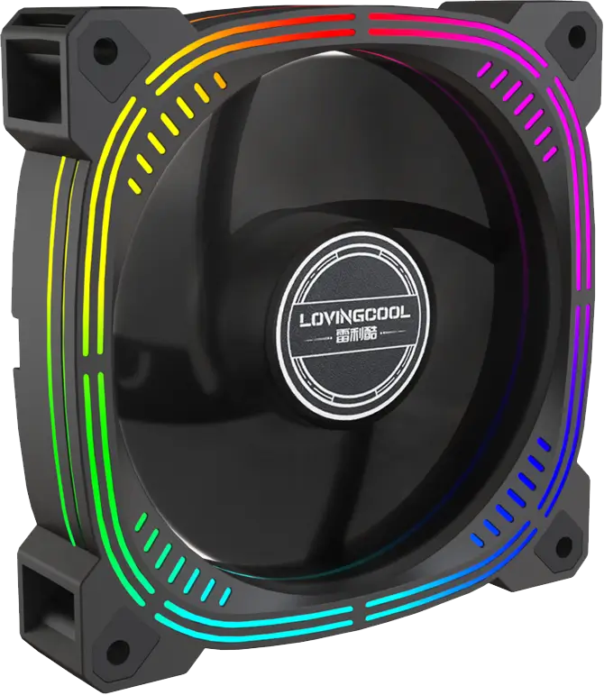 TrueNort LJ-120mm RGB ARGB Computer Cooler Fan with 6pin 5V Black