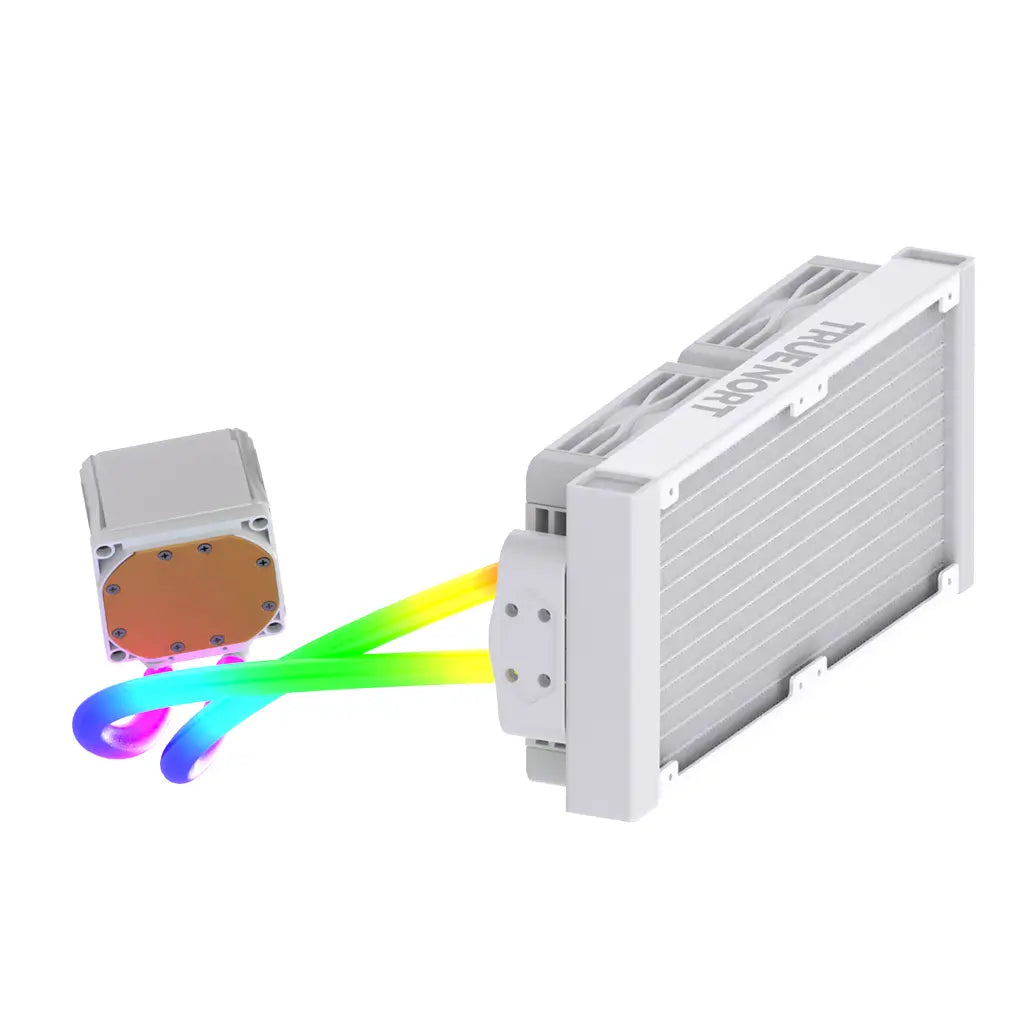 TrueNort 240I RGB AIO Liquid CPU Cooler, 240mm Radiator with Multi Layer Light Effect Display, Dual Pre-Installed RGB Fans, Hydraulic Bearings Type, Intel/AMD Support | TN-240I