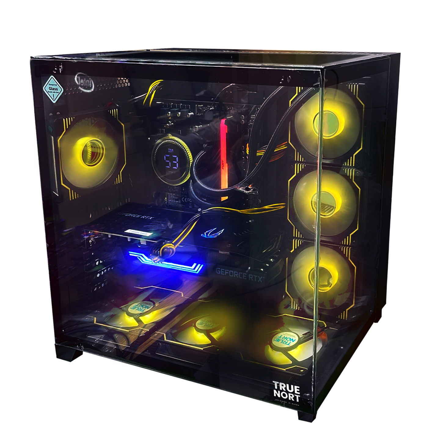 Pollux Latest 2024 Gaming PC, Intel Core Ultra 7 265K, RTX 4070 12GB Graphics, 16GB RAM, 1TB SSD, 360mm Liquid Cooler, Windows 11 Pro, Black Case