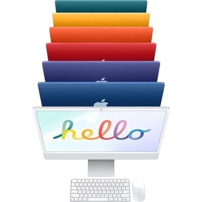 Apple iMac 24-inch with Retina 4.5K display Apple M1 chip 8GB RAM 512GB SSD with 8 core CPU and 8 core GPU, Pink (MGPN3X/A)