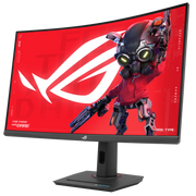 ASUS ROG Strix XG32WCMS curved gaming monitor angled left view