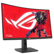 ASUS ROG Strix XG32WCMS curved gaming monitor angled right view