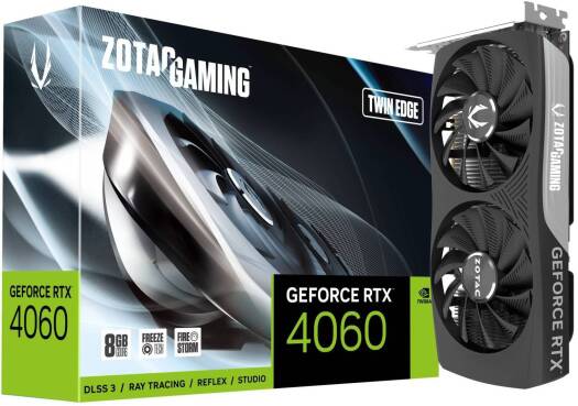 بطاقة رسوميات Zotac GAMING GeForce RTX 4060 Ti Twin Edge OC White Edition سعة 8 جيجابايت GDDR6 - DLSS 3 