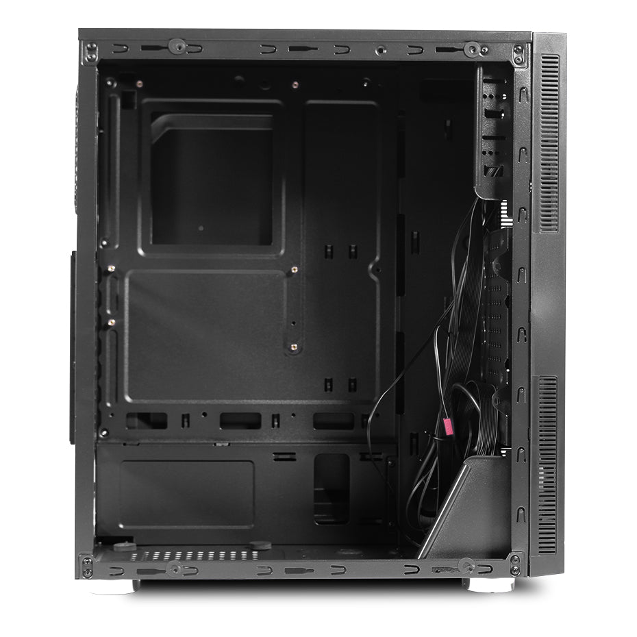 Zenith ATX/M-ATX/ITX  Rainbow LED Gaming PC Desktop Computer Case Black with Side Tempered Glass Panels with 3 Fan Support