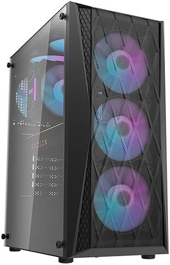 Darkflash DK352 Plus ATX PC Case with 3 RGB Fans, Metal Mesh Design Front Panel, Tempered Glass Side Panel, Supports Up to 360mm & 6X120mm Fans, Dust Filters on 3 Sides, USB 3.0, 4 ARGB Fans pre installed