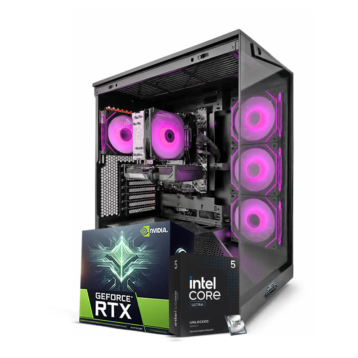 Elder Gaming PC, Core Ultra 5 245KF, RTX 5060 8GB GPU, RGB 32GB DDR5 RAM, 1TB NVMe SSD, Windows 11 Pro, RGB Black Gaming PC