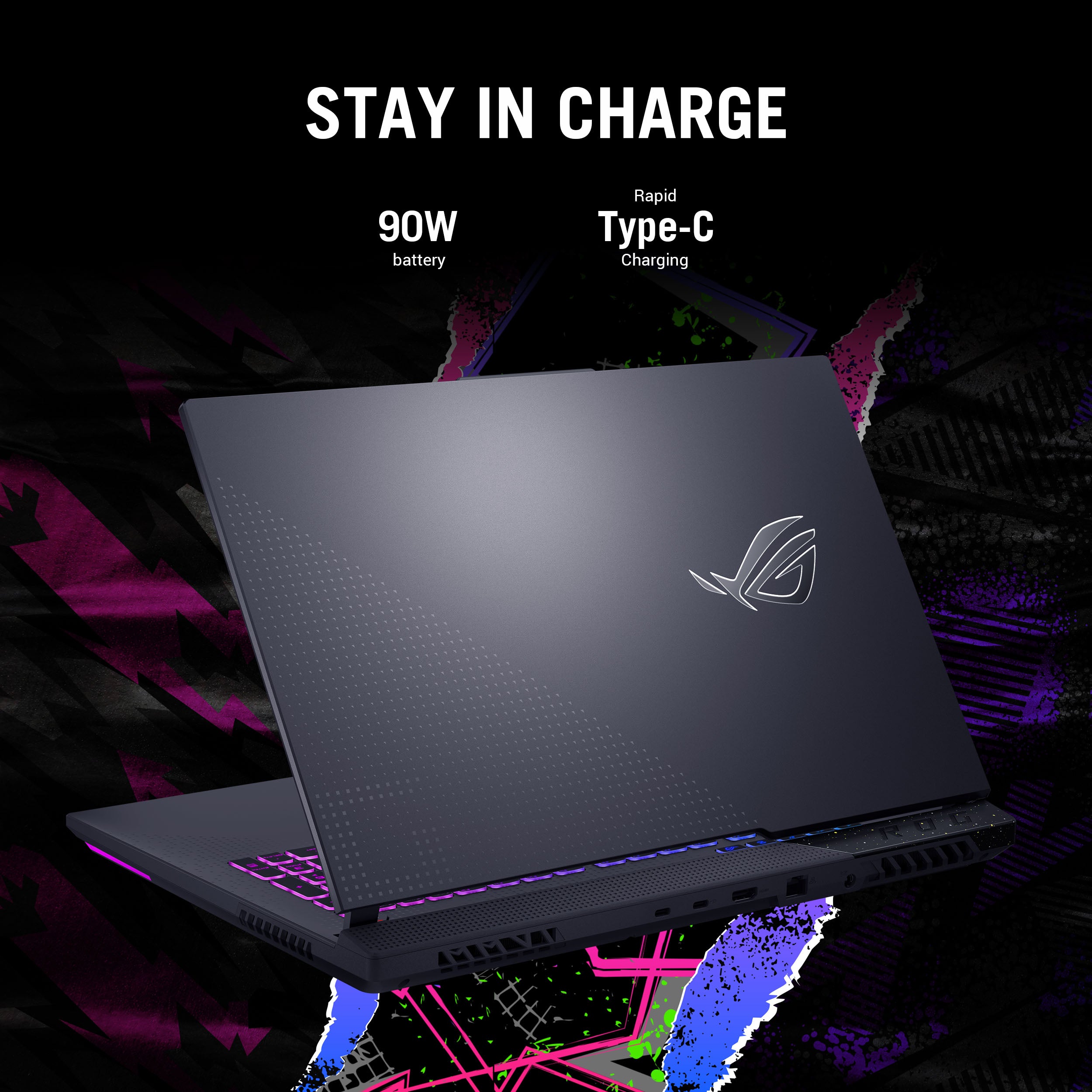 ASUS ROG Strix G17 G713 Gaming Laptop, 17.3”QHD 240Hz Display, AMD Ryzen 9-7845HX, RTX4060 8GB Graphics, 16GB DDR5, 1TB SSD, RGB Backlit Keyboard With Touchpad, Windows 11 Home, Eclipse Gray