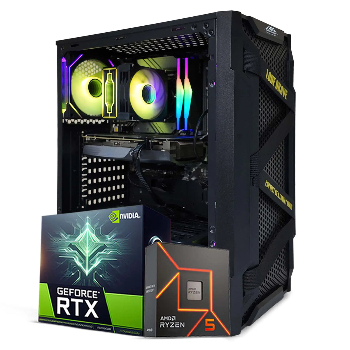 Gaming PC UAE with AMD Ryzen 5 9600X and RTX 5060 Ti 16GB graphics card