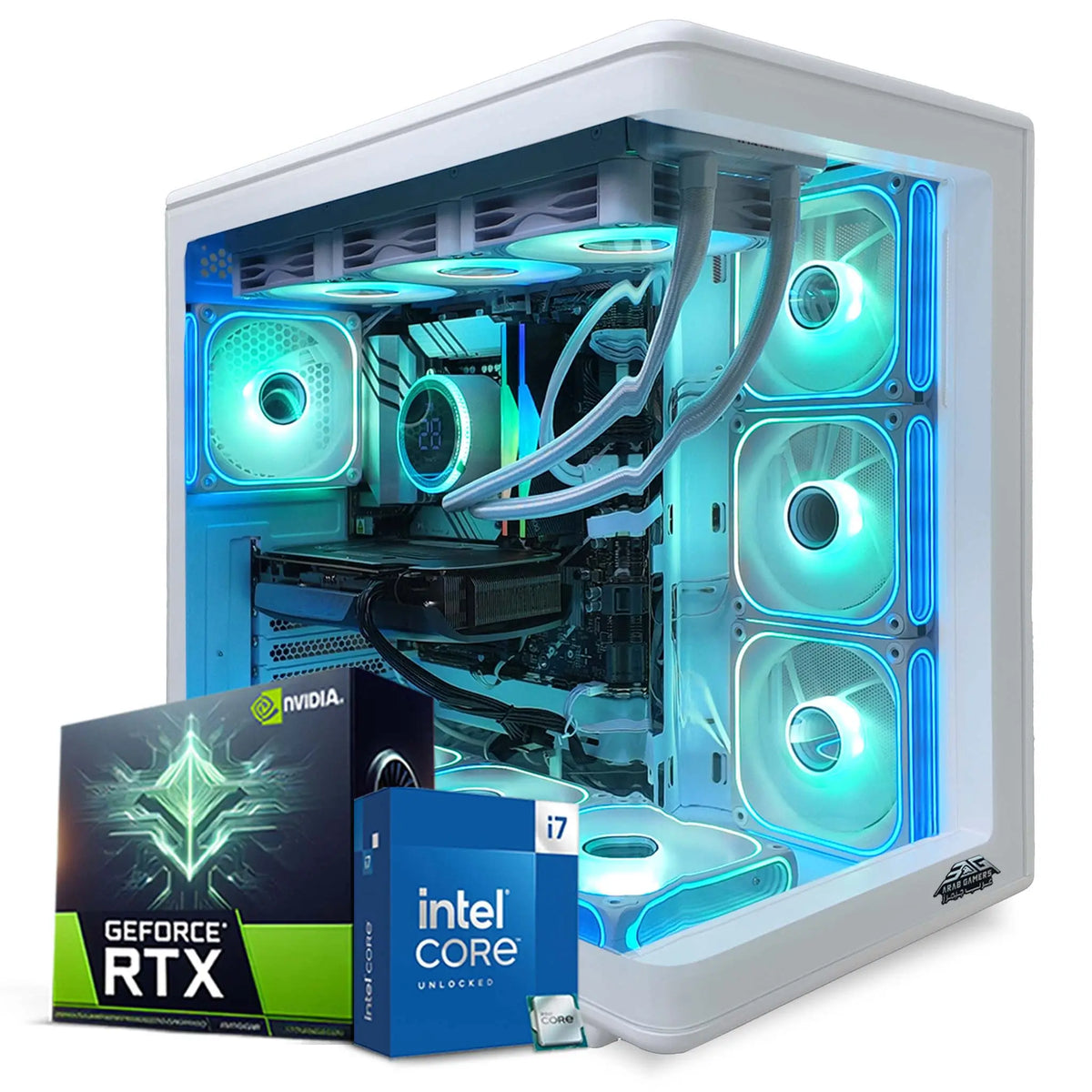 GTA 6 Ultra Gaming PC UAE RTX 5080 White RGB Gaming Setup 