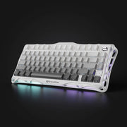 GravaStar Mercury K1 Gradient White keyboard side view