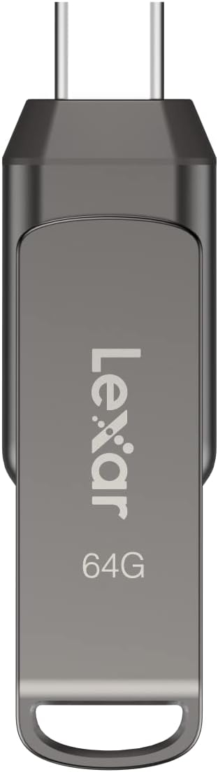 Lexar 64GB Jump Drive Dual Drive D400 USB 3.1 Type-C and Type-A Flash Drive, Up to 130MB/s Read