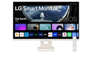 LG MyView 27U511SA-W white smart monitor angled view