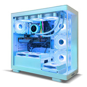 RGB white Moon Gaming Desktop with rtx 5060.  high performance prebuild gaming pc with ready windows 11 pro gaming pc in uae