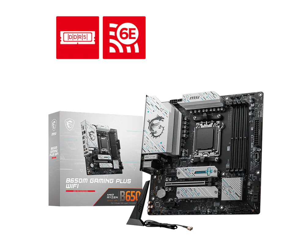 MSI B650M GAMING PLUS WIFI motherboard front view