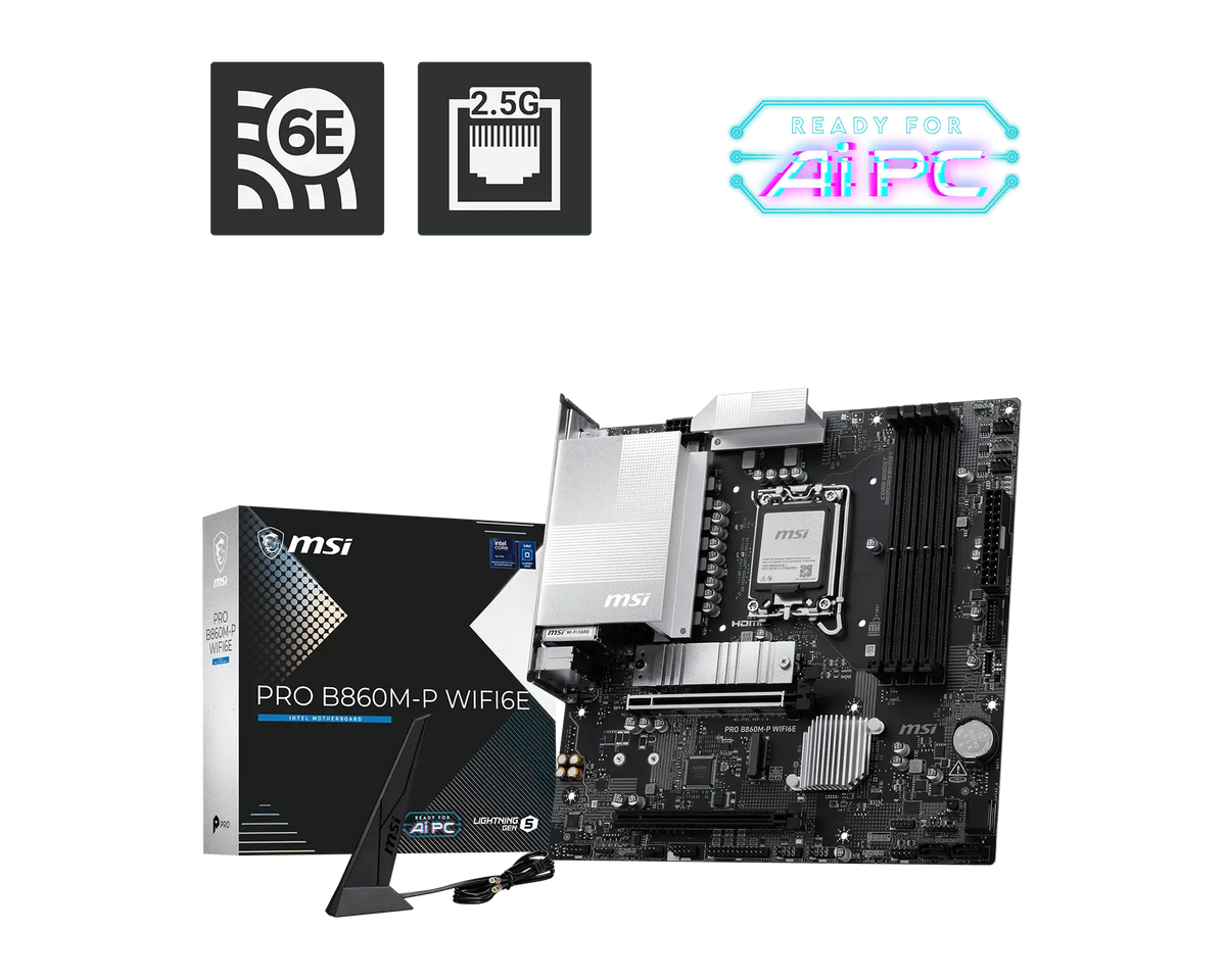 MSI PRO B860M-P WIFI6E motherboard front view