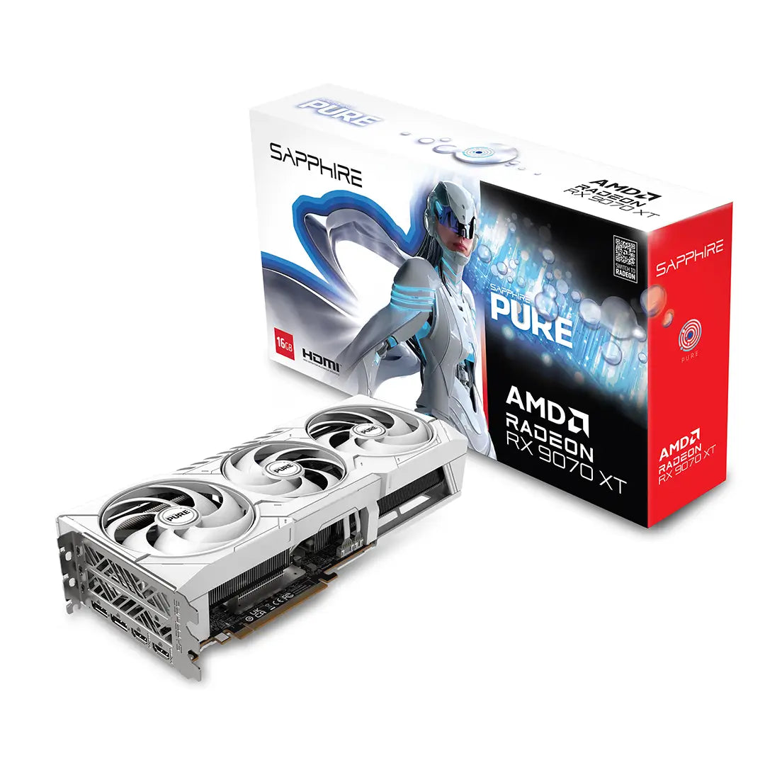 Sapphire Pure AMD Radeon RX 9070 XT Gaming OC White Edition