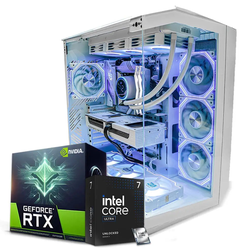 Roxy Gaming PC UAE with RTX 5070 and white RGB case