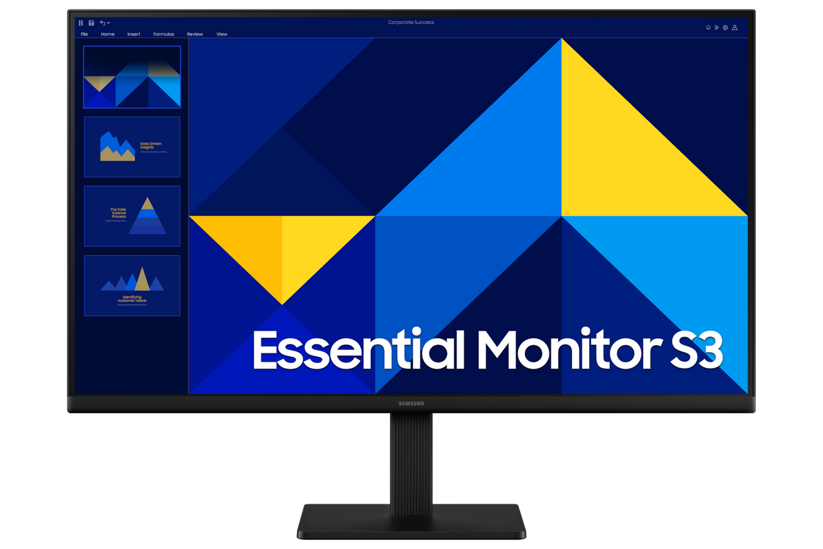 Samsung Essential Monitor S3 S30GD 27-inch FHD IPS 100Hz monitor front view